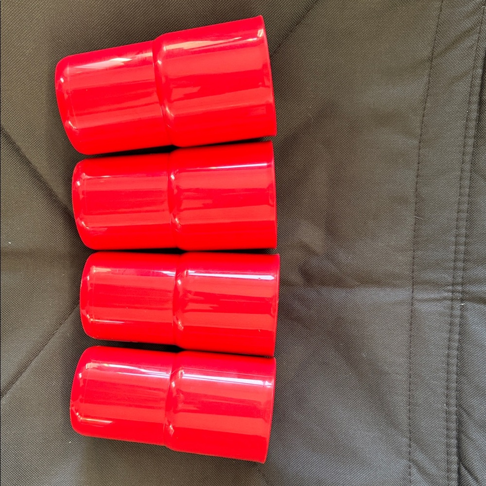 Tupperware Bright Red Stackable Cups (Set of 4)